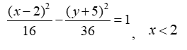 Write a parameterization for one branch of the following hyperbola using hyperbolic functions:  
