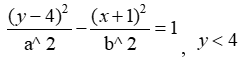 Write a parameterization for one branch of the following hyperbola using hyperbolic functions:    