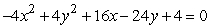 What is the center of the hyperbola    ?
