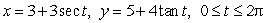 In the hyperbola given by the equations    , the left vertex is at ( _____, _____ ).