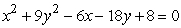 If the ellipse    is written in standard form   , then h = _____, k = _____, a = _____, and b = _____.