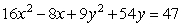 Find the center of the ellipse and the lengths of the major and minor axes:  