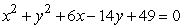 If the circle    is converted to the parametric equations   , then h = _____, k = _____, and r = _____.