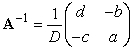 The inverse of a matrix , denoted by , is such that if , then . For a matrix , the inverse is given by , where . is undefined if D = 0. Let . Does ?