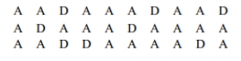 Use the runs test to determine whether the given sequence is random. Use a significance level of 0.05. A sample of 30 clock radios is selected in sequence from an assembly line. Each radio is examined and judged to be acceptable (A)or defective (D). The results are shown below. Test for randomness.  <div style=padding-top: 35px> 