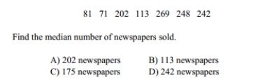 A store manager kept track of the number of newspapers sold each week over a seven-week period. The results are shown below.