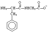 The structure of the dipeptide, Phe-Gly, in a solution of pH 14 is ___. A)    B)    C)    D)   