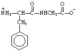 The structure of the dipeptide, Phe-Gly, in a solution of pH 14 is ___. A)    B)    C)    D)   