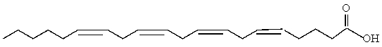 <strong>The skeletal structure of Arachidonic acid, an essential fatty acid, is provided below. Arachidonic acid is best classified as: </strong> A) Omega-3-fatty acid B) Omega-6-fatty acid C) Saturated fatty acid D) Wax