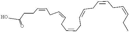 <strong>The skeletal structure of docosahexaenoic acid, an essential fatty acid, is provided below. Docosahexaenoic acid is best classified as: </strong> A) Omega-3-fatty acid B) Omega-6-fatty acid C) Saturated fatty acid D) Wax