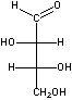 What is the classification of this monosaccharide?   A)  aldotriose B)  ketotriose C)  aldotetrose D)  ketotetrose