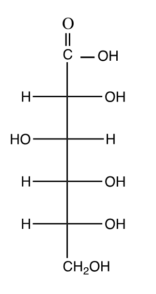 Which of the following is an aldonic acid? A)    B)    C)    D)   