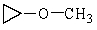 The molecule below is ___.   A)  butyl methyl ether B)  butyl ether C)  cyclopropyl methyl ether D)  a hemiacetal