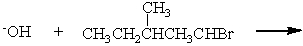 The product of the nucleophile substitution reaction below is:   A)    B)    C)    D)   