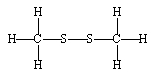 The oxidation of methanethiol by I<sub>2</sub> produces what product? A)    B)    C)    D)   