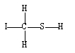 The oxidation of methanethiol by I<sub>2</sub> produces what product? A)    B)    C)    D)   