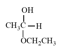 Which compound is a hemiacetal? A)    B)    C)    D)   