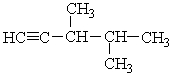 The correct IUPAC name for the molecule below is ___.   A)  1-pentene B)  2,3-dimethyl-1-pentyne C)  2,3,3-trimethyl-1-butyne D)  2,3-dimethyl-1-heptene