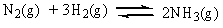  The equilibrium constant, K<sub>eq, </sub> for the ammonia synthesis below is found to be 6.0 x 10<sup>-2</sup> at 500 \degree C. Which of the following statements is true at equilibrium?   A)  Product concentration is greater than reactant concentration. B)  Reactant concentration is greater than product concentration. C)  Reactant concentration is the same as product concentration. D)  Relative concentrations of reactants and products cannot be predicted. 