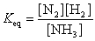 The equation:   has the following equilibrium constant expression: A)    B)    C)    D)  <sup> </sup>  