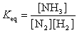 The equation:   has the following equilibrium constant expression: A)    B)    C)    D)  <sup> </sup>  