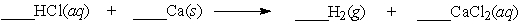 Balance the equation and list the coefficients in the balanced equation below, going from reactants to products.   A)  2,1,1,1 B)  2,2,1,1 C)  1,1,2,1 D)  1,2,1,2