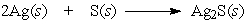 The following equation is an example of a ___ reaction.   A)  synthesis B)  decomposition C)  single replacement D)  double replacement