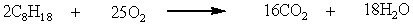 Isooctane, C<sub>8</sub>H<sub>18</sub>, a component of gasoline is a liquid at room temperature. How many moles of oxygen are required to completely react with 4 moles of isooctane?   A)  50 B)  12 C)  100 D)  25