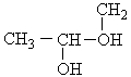 The correct condensed structure of Propylene glycol, a compound used as a solvent for drugs is   A)  CH<sub>3</sub>CH<sub>2</sub>CH<sub>2</sub>OH B)  CH<sub>2</sub>HOHCOH<sub>2</sub>COH C)    D)   