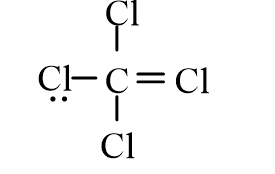 Dichloromethane, CH<sub>2</sub>Cl<sub>2</sub>, is widely used as a solvent. Which of the following represents its correct line-bond structure? In this molecule, carbon is the central atom. A)    B)    C)    D)   