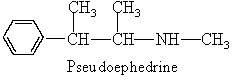 Pseudoephedrine is a nasal decongestant found in several cold remedies. Which organic families are present in this molecule?   