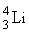 An isotope of lithium contains 3 protons and 4 neutrons. What is the correct notation for this lithium isotope? A)    B)    C)    D)   
