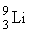 An isotope of lithium contains 3 protons and 4 neutrons. What is the correct notation for this lithium isotope? A)    B)    C)    D)   