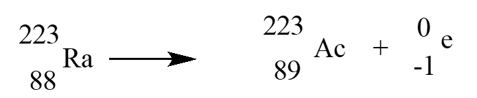 <strong>In an alpha therapy, Radium-223is used as a radioactive \alpha -emitter. The correct nuclear equation for this emission event is?</strong> A) B) C) D)