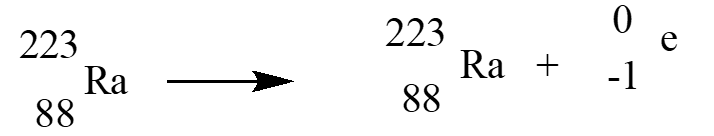<strong>In an alpha therapy, Radium-223is used as a radioactive \alpha -emitter. The correct nuclear equation for this emission event is?</strong> A) B) C) D)