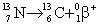 Which equation below correctly depicts nitrogen-13 emitting a positron? A)    B)    C)    D)   
