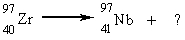 What type of radiation will be emitted in the reaction below?   