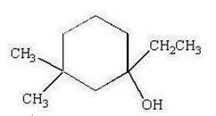 Identify which structure contains a primary, secondary or tertiary alcohol in the following structures A)   B)   C)  