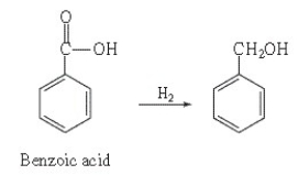 Is benzoic acid oxidized or reduced in this reaction?   