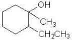 Which of the following is a secondary alcohol? A)    B)    C)    D)   
