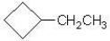 Which of the following is the correct structure for 1-ethylcyclopentane? A)    B)    C)    D)   