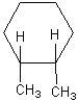 What is the IUPAC name for the following structure?   A) 1,2-dimethyl cyclohexane B) trans-1,2-dimethyl cyclohexane C) cis-1,2-dimethyl cyclohexane D) 5,6-dimethyl cyclohexane