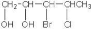 How many chiral carbon atoms are in this structure?   A) 4 B) 3 C) 5 D) 6