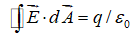 Which of the following equations can be used, along with a symmetry argument, to calculate the electric field of a point charge? A)   B)    C)    D)    E)  none of these
