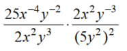 Simplify. Write answers using positive exponents only. - 
