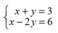 Use matrices to solve each system of linear equations. - 