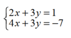 Use matrices to solve each system of linear equations. - 