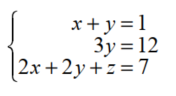 Use matrices to solve each system of linear equations. - 