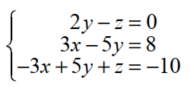 Use matrices to solve each system of linear equations. - 