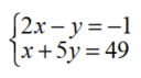 Solve each system of equations by the elimination method - 